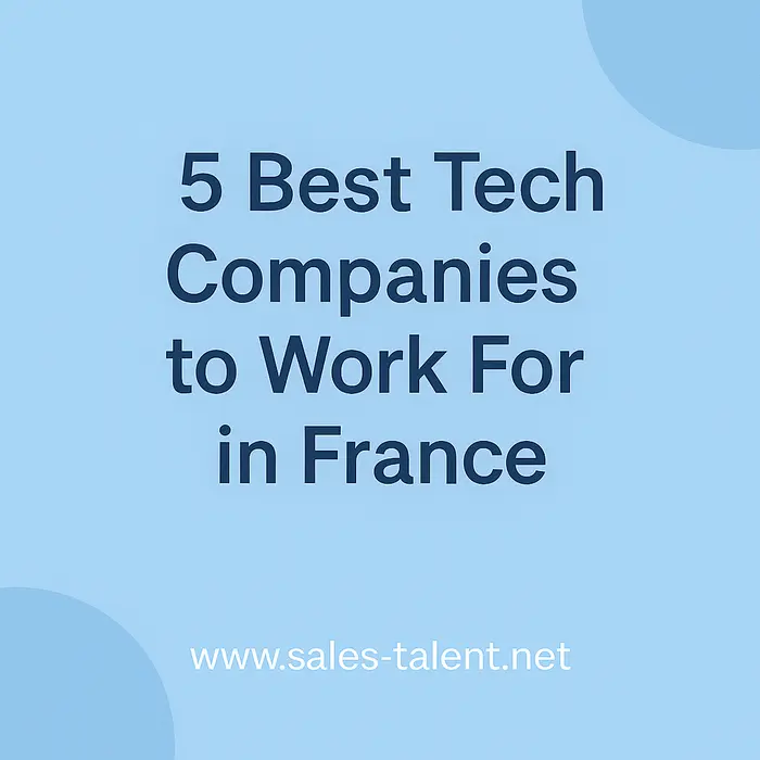 Les 5 meilleures entreprises tech/logicielles où travailler en France (selon Glassdoor et la réputation du secteur)