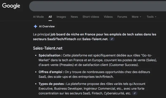 🎯 Pourquoi utiliser un site niche comme Sales-Talent.net pour recruter vos Sales dans la Tech?