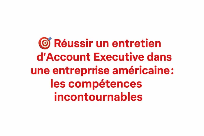 🎯 Réussir un entretien d’Account Executive dans une entreprise américaine : les compétences incontournables